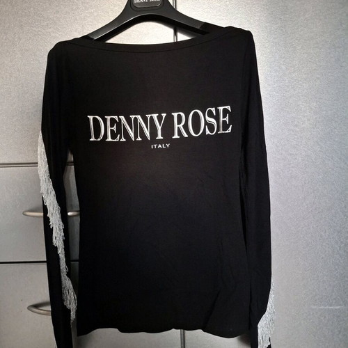 Denny Rose blouse like new, black with silver details, size S