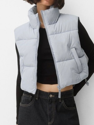 Cropped Puffer used, size L, Bershka