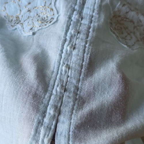 Cotton shirt Estate with slits, size M, like new, turquoise