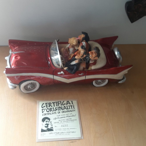 Guillermo Forchino The Fabulous Fifties sculpture used, red cabriolet