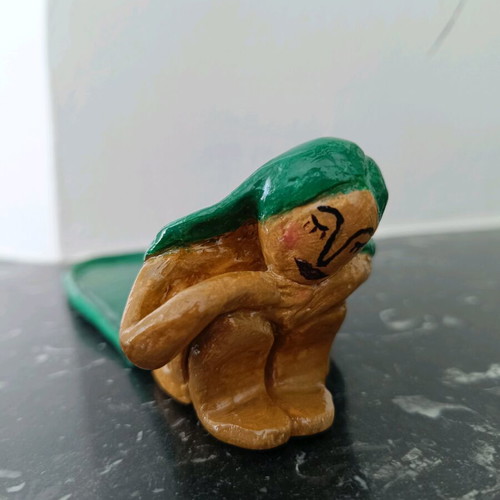 Handmade air clay decorative sculpture new, unique piece