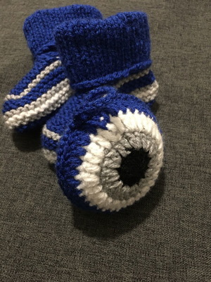 Handmade knitted socks and evil eye new