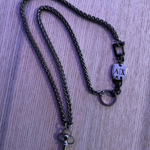 Armani Exchange necklace with key pendant, like new