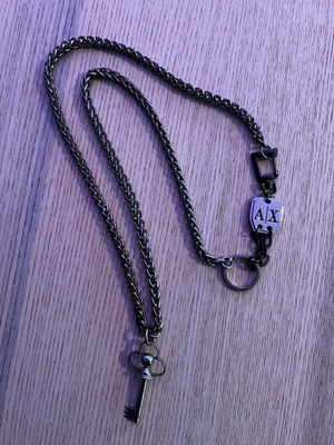 Armani Exchange necklace with key pendant, like new