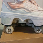 Athletic shoes 2 in 1 rollers like new, size 38, white
