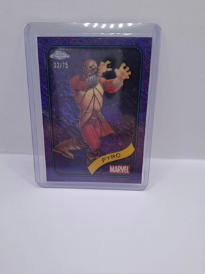 2025 Topps Chrome Marvel Comics Pyro #66 Purple Shimmer like new