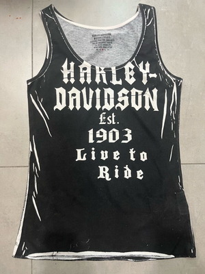 Harley Davidson women's black blouse like new, size M
