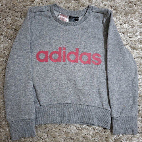 Adidas sweatshirt for girl 5-6 years like new, grey