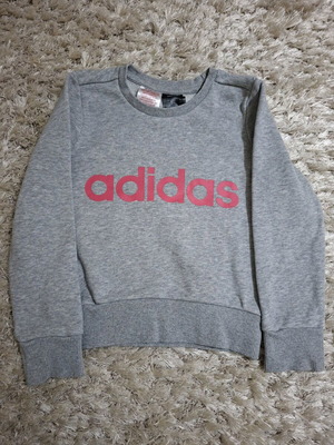 Adidas sweatshirt for girl 5-6 years like new, grey