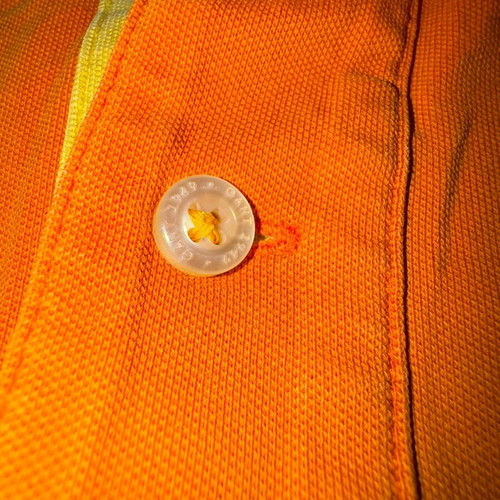 Gant men's polo shirt used, orange, size XL