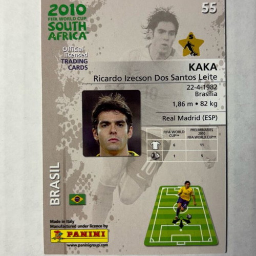 Kaka collectible card like new World Cup 2010