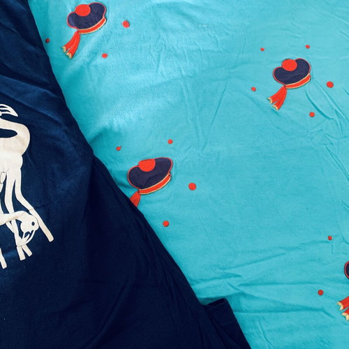 Cotton4all New Daniel turquoise T-shirt and vintage blue graphic T-shirt set