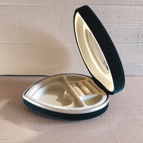 Velvet Jewelry Box Heart-Shaped like new, black
