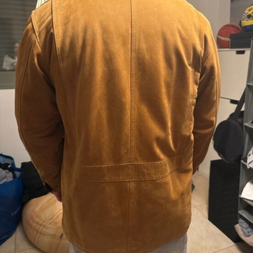 Leather Timberland jacket like new, brown, size S