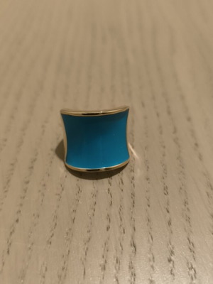 Loisir ring stainless steel with turquoise detail like new
