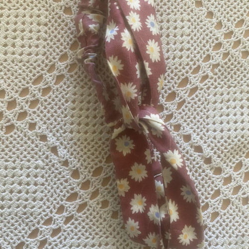 Hairband new, red burgundy with pattern