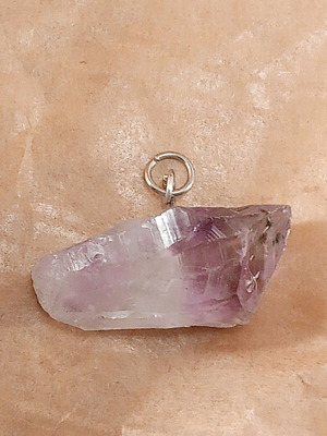 Amethyst pendant natural semi-precious stone 3.5x1.5 cm new