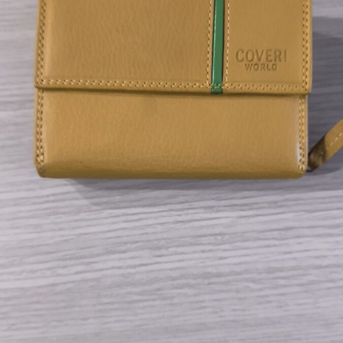 Coveri World women's leather wallet like new, yellow