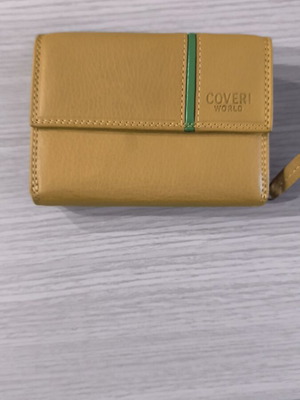Coveri World women's leather wallet like new, yellow