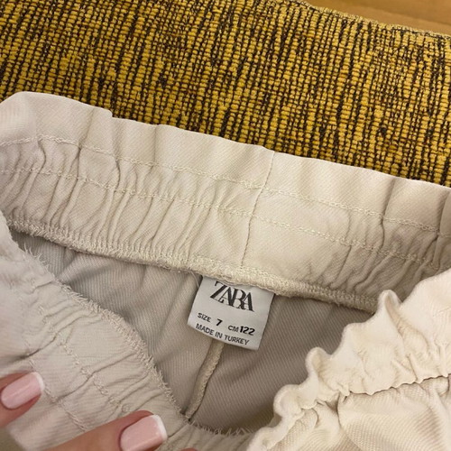 Zara kids pants like new, beige, size 122 cm