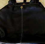  Vintage Elephant μαυρη δερμάτινη τσάντα.