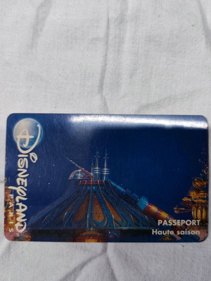 Disneyland Paris entry card used