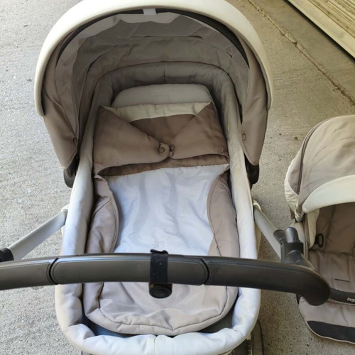 Inglesina Trilogy stroller used with footmuff and bag