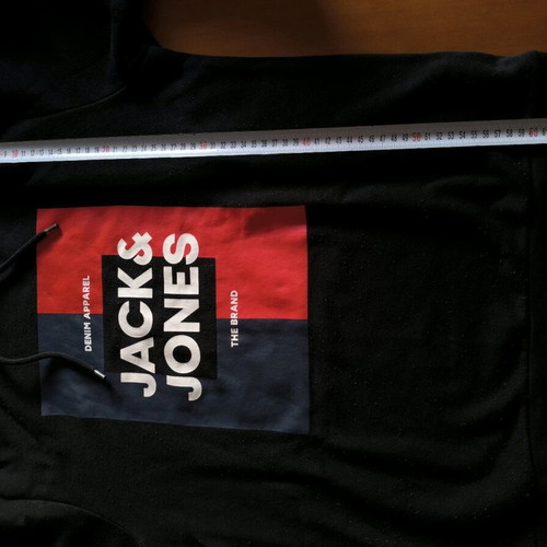 Jack & Jones men's hoodie No M used, black and red