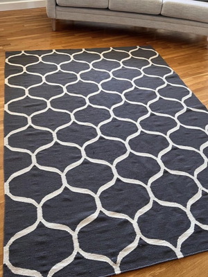 Χαλί IKEA Stockholm μάλλινο 250 x 350 cm σαν καινούργιο, μαύρο