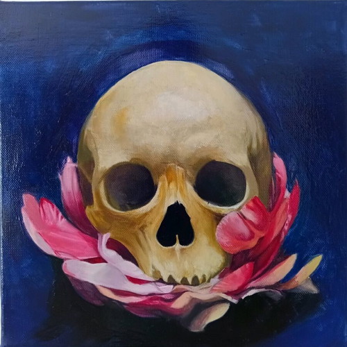 Oil painting on linen canvas 30x30 new
