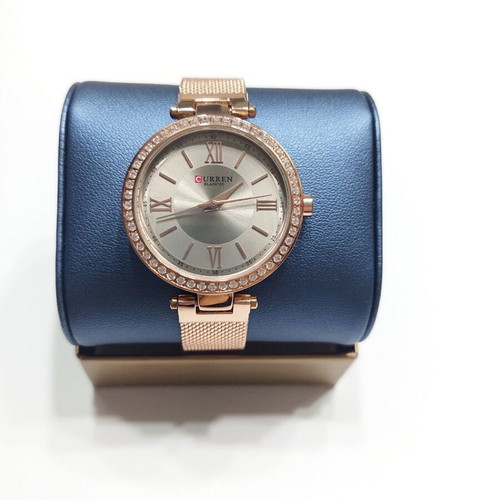 Curren women's watch pink gold with zircon like new