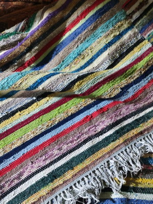 Rag rug like new, dimensions approximately 260x145