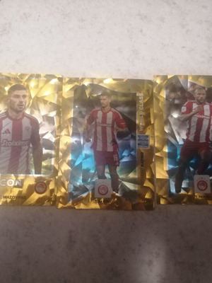 Panini Super League Olympiacos Sticker Set new, 3 pieces