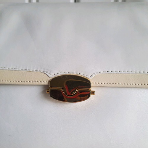 Shoulder bag white with beige like new