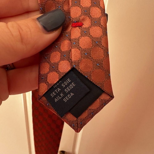 Men's tie like new, red and orange