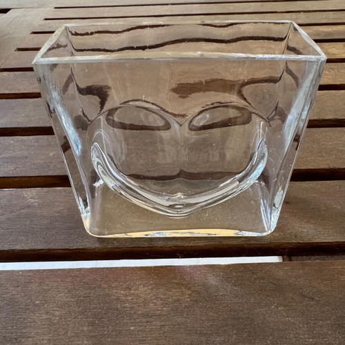 KOSTA BODA collectible crystal bowl and puffed heart jar by Anna Ehrner & Bertil Vallien