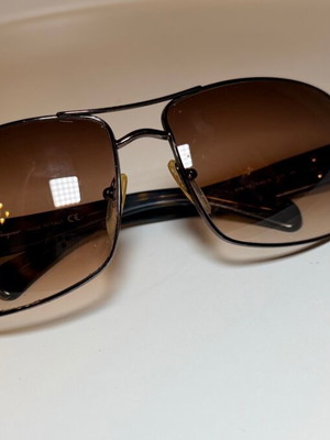Salvatore Ferragamo men's sunglasses brown beige used