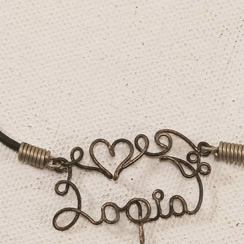 Handmade pendant name Sofia made to order with 45 cm cord
