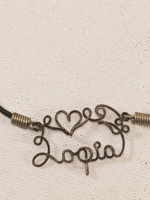 Handmade pendant name Sofia made to order with 45 cm cord