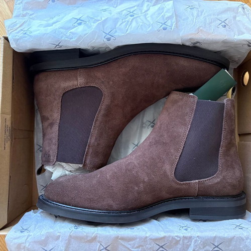 Hackett suede Chelsea boots size 41 new dark brown
