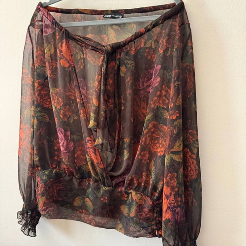 BSB Floral Sheer Blouse M Like New