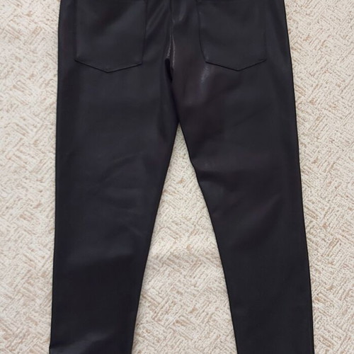 Zara one-shoulder top and faux leather pants for 8 years old, like new
