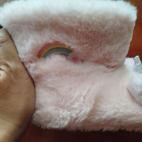Slippers size 30-31 unicorn design like new, pink H&M