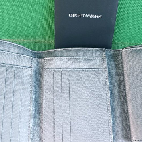 Emporio Armani fabric wallet grey-blue like new