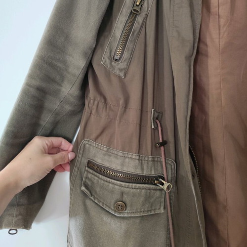 Tally Weijl jacket like new with removable vest lining khaki and brown