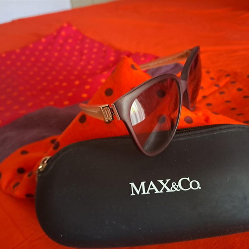 Max&Co. women's cat-eye oversized sunglasses with case
