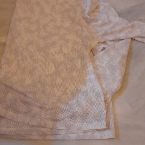M&S women's mesh blouse like new, white and gray