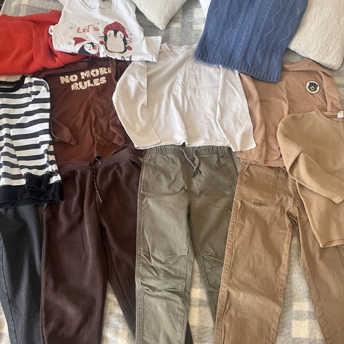 Boys Autumn Clothing Bundle used, size 128, colorful Sinsay set