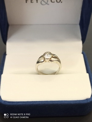 Ασημένιο μονοπέτρο 925 μεταχειρισμένο με ημιπολύτιμο λίθο, Ν.54