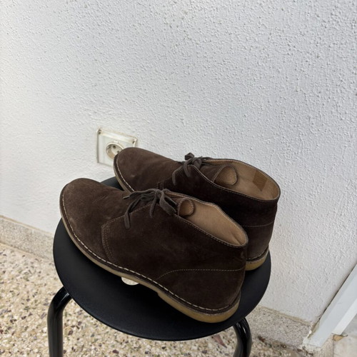 Docksteps men's brown leather ankle boots used, size 42